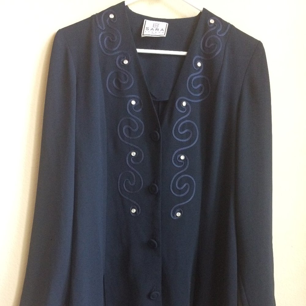 SARA London,UK Sz 14 Dark Navy Suit Jacket